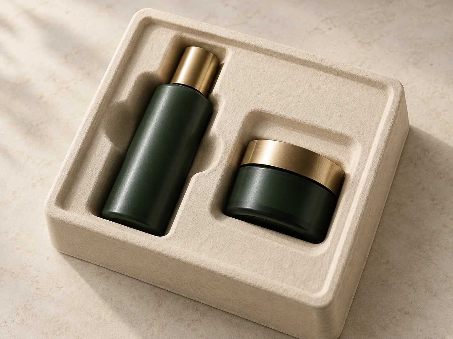 Illustration: formed fiber insert with fitted recesses