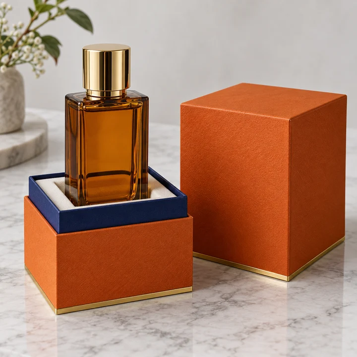 Shoulder-neck rigid box — packaging structure example