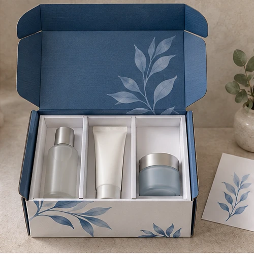 Three-compartment skincare mailer