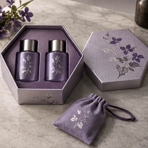 Botanical scent duo — Hexagonal lift-off box