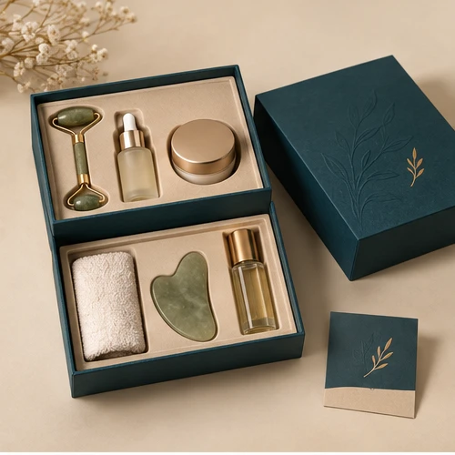 Evening beauty routine — Two-tier lift-off box