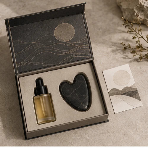Facial oil and stone — Magnetic book box