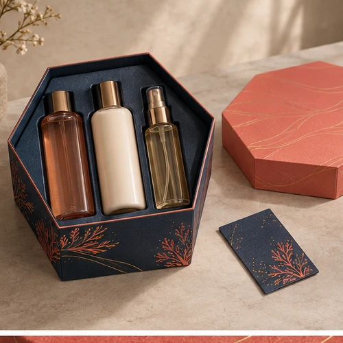 Haircare gift ritual — Hexagonal lift-off box