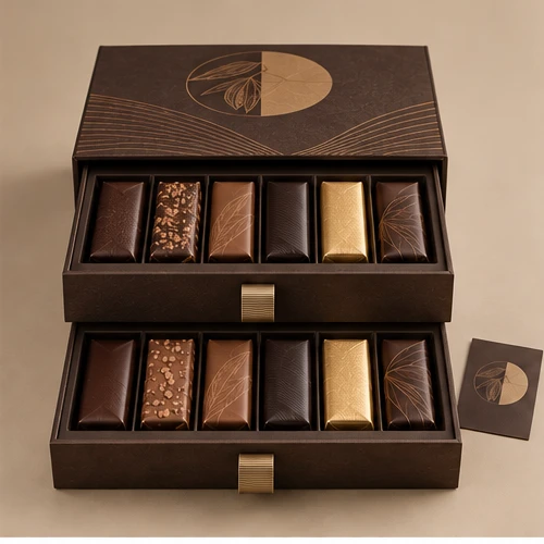 Chocolate tasting library — Two-drawer box