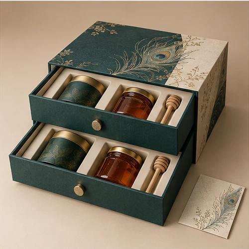 Tea and honey pairing — Two-drawer box