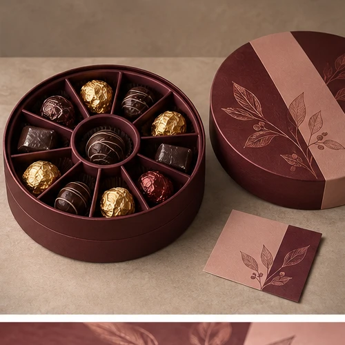 Celebration chocolate round — Round lift-off box