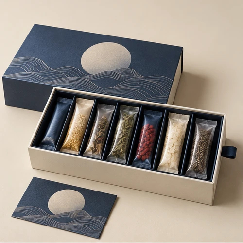 Wellness sachet programme — Drawer box