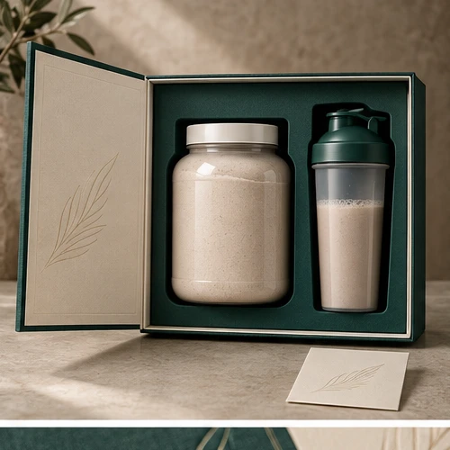 Protein shaker gift — Magnetic book box