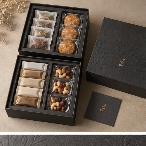Wellness gift layers — Two-tier lift-off box
