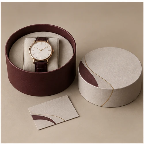 Single watch round case — Round lift-off box