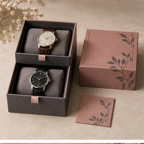 Watch collectors set — Two-tier lift-off box