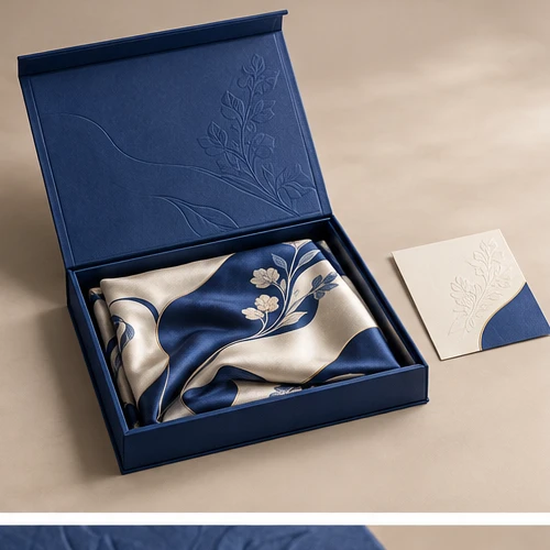 Silk scarf presentation — Magnetic book box