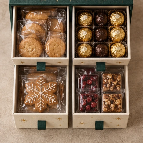 Removable partition inside one Christmas gift drawer, design design reference