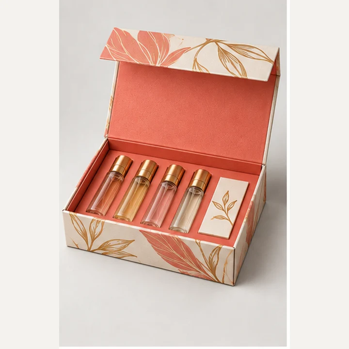 Travel fragrance set — Collapsible magnetic rigid box