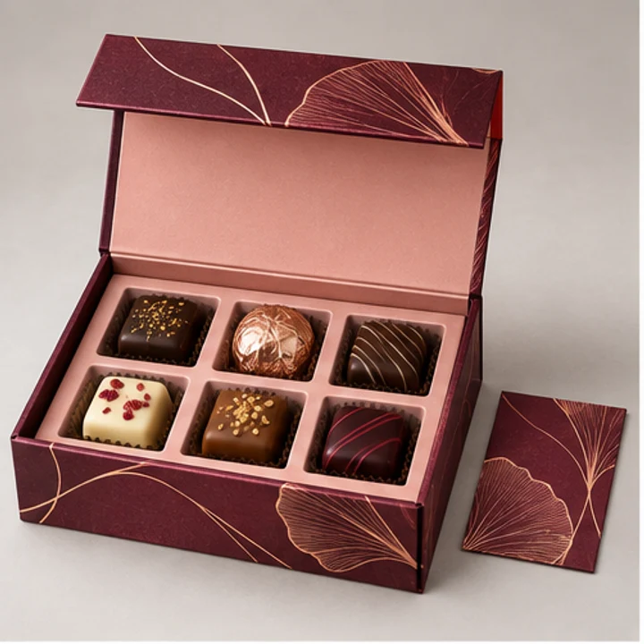 Chocolate selection — Collapsible magnetic rigid box