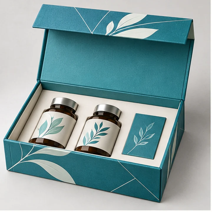 Wellness bottle duo — Collapsible magnetic rigid box