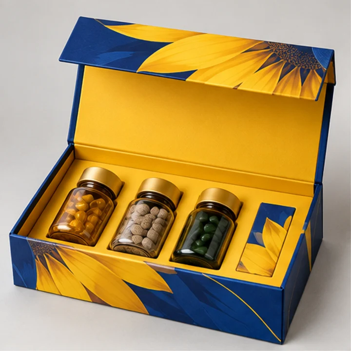Daily vitamin kit — Collapsible magnetic rigid box