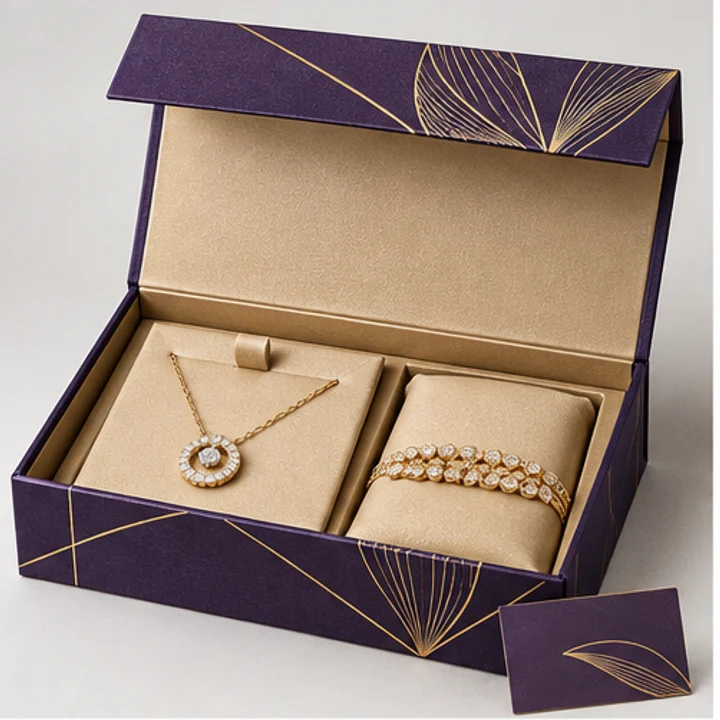 Jewelry gift set — Collapsible magnetic rigid box