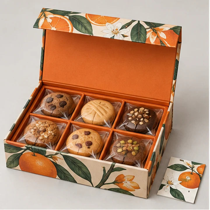 Cookie gift selection — Collapsible magnetic rigid box