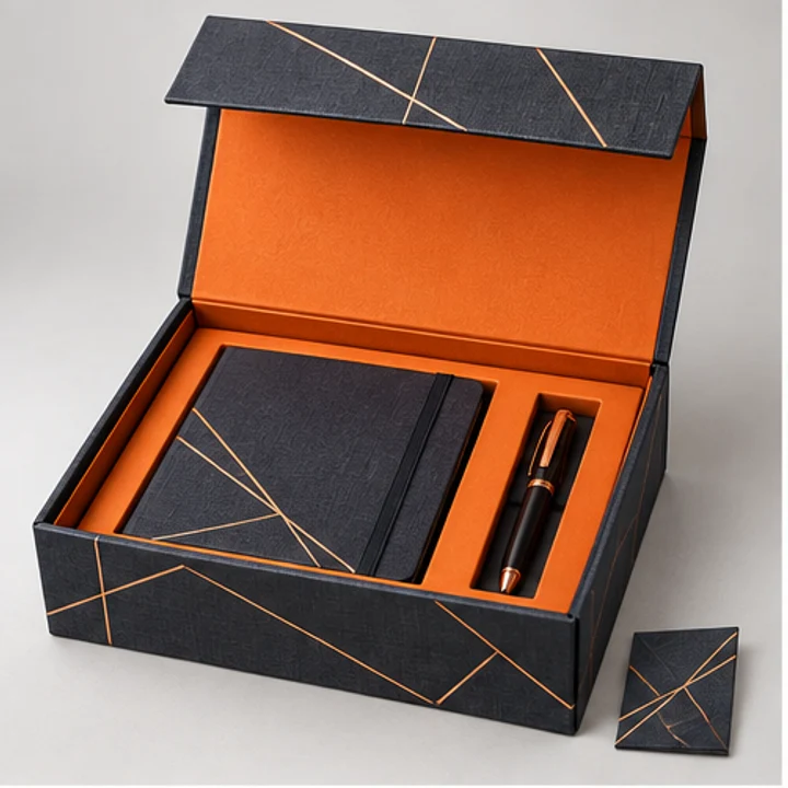 Executive notebook set — Collapsible magnetic rigid box