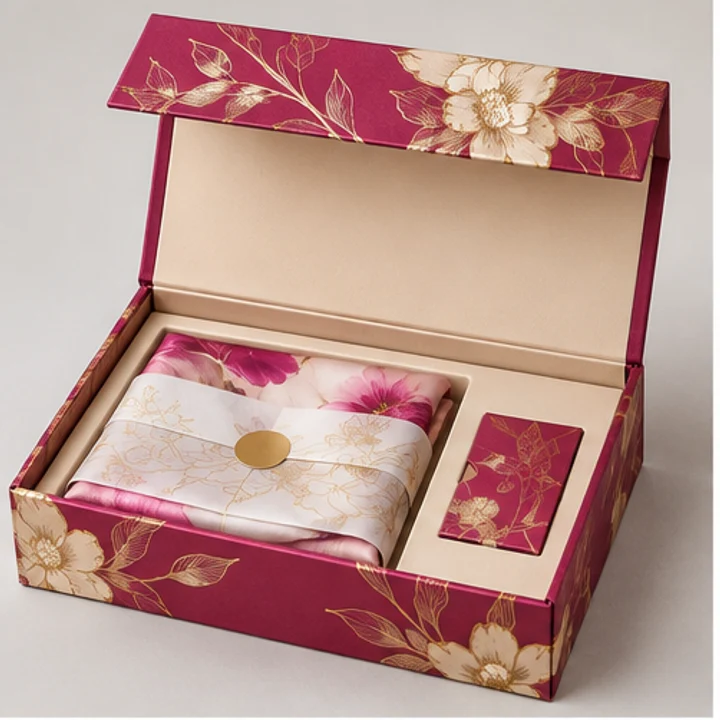 Silk scarf presentation — Collapsible magnetic rigid box