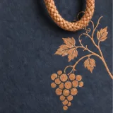 Custom single wine cotton-handle paper bag packaging — Cotton-handle bottle bag — Paper & finish