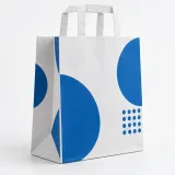 Custom coffee pouches packaging — Flat-paper handle bag — Side gusset