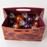 Custom wrapped chocolates packaging — Die-cut handle paper bag — Interior & handles