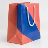 Custom candle jar packaging — Cord-handle paper bag — Side gusset