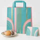 Custom wrapped cookies packaging — Flat-paper handle bag — Complete set