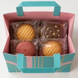 Custom wrapped cookies packaging — Flat-paper handle bag — Interior & handles