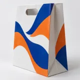 Custom sealed macarons packaging — Die-cut handle paper bag — Side gusset