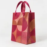 Custom jewelry pouch packaging — Ribbon-handle paper bag — Side gusset