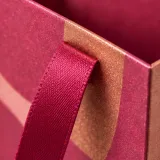 Custom jewelry pouch packaging — Ribbon-handle paper bag — Paper & finish