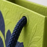 Custom silk scarf packaging — Cord-handle paper bag — Paper & finish