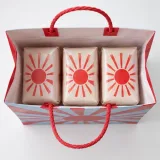 Custom soap bars packaging — Twisted-paper handle bag — Interior & handles