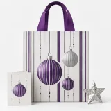 Custom Christmas ornaments packaging — Ribbon-handle paper bag — Complete set