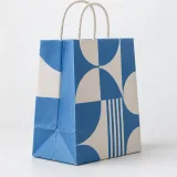 Custom honey jar packaging — Twisted-paper handle bag — Side gusset