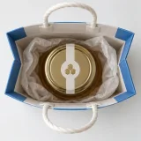 Custom honey jar packaging — Twisted-paper handle bag — Interior & handles