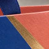 Custom miniature fragrance packaging — Ribbon-handle paper bag — Paper & finish