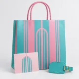 Custom travel accessories packaging — Twisted-paper handle bag — Complete set