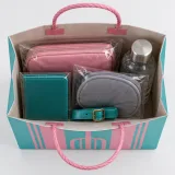 Custom travel accessories packaging — Twisted-paper handle bag — Interior & handles