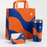 Custom tumbler packaging — Flat-paper handle bag — Complete set