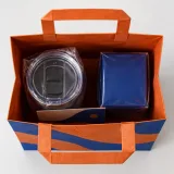 Custom tumbler packaging — Flat-paper handle bag — Interior & handles