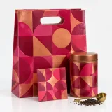 Custom tea tin packaging — Die-cut handle paper bag — Complete set