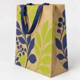Custom festive confectionery packaging — Ribbon-handle paper bag — Side gusset