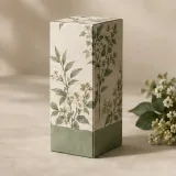 Custom skincare bottle folding carton packaging — Tuck-end carton — Side / rear