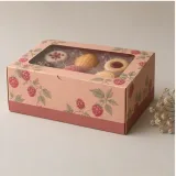 Custom window bakery gift carton packaging — Window tuck-end carton — Side / rear