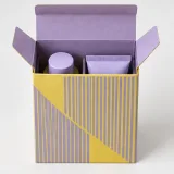 Custom skincare duo packaging — Crash-lock bottom carton — Packed presentation