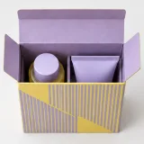 Custom skincare duo packaging — Crash-lock bottom carton — Product & insert